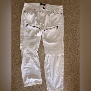White Biker Jeans